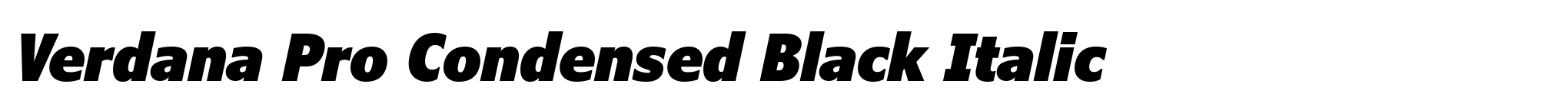 Verdana Pro Condensed Black Italic image